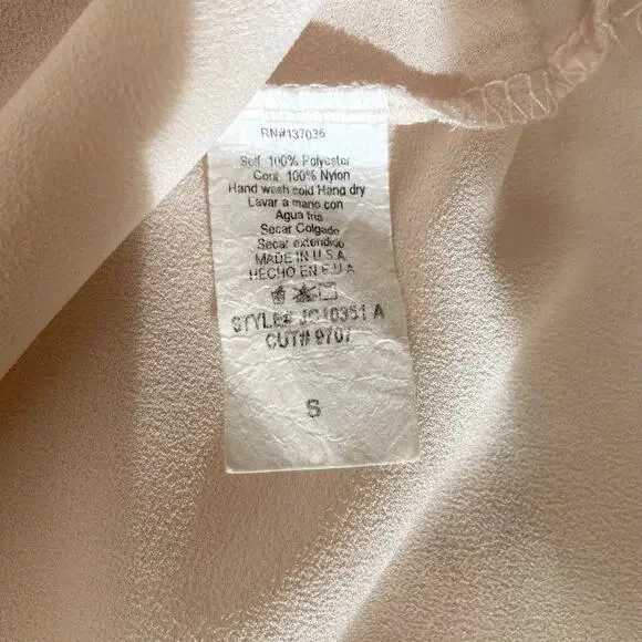 Anthropologie Paper Crane Cream Floral Blouse Size Small - Picture 5 of 7